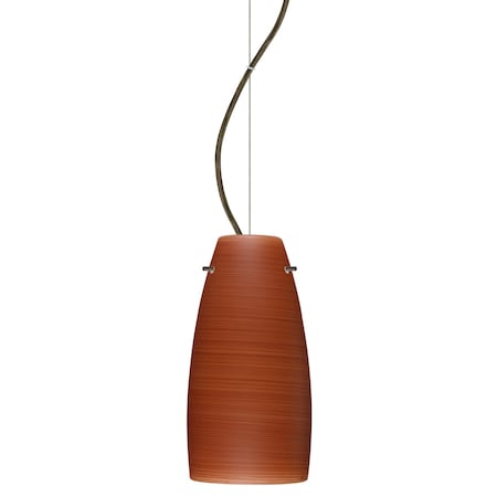 Besa Lighting Tao 10 Cord Pendant, Cherry, Bronze Finish, 1x9W LED 1KX-1512CH-LED-BR